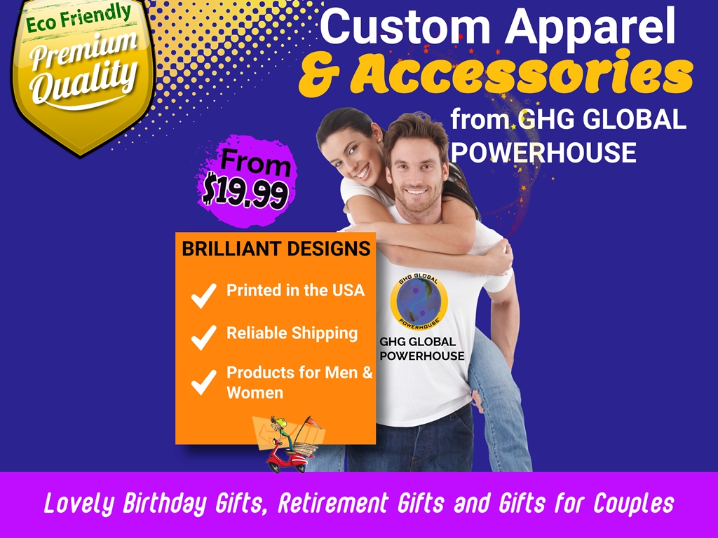 custom apparel and accessories from GHG GLOBAL POWERHOUSE